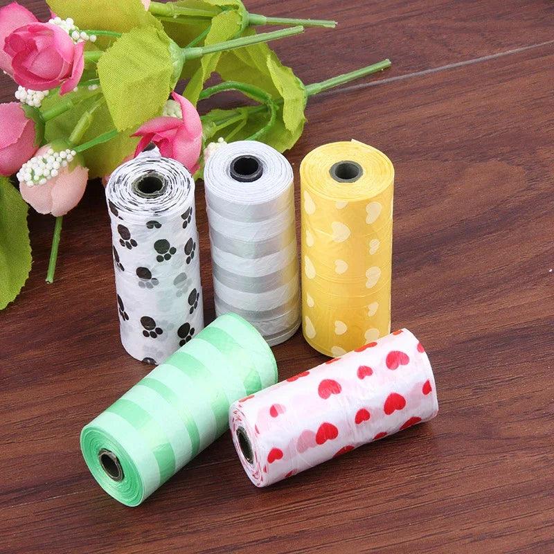 5 Rolls Biodegradable Pet Poop Bags with Dispenser - Eco-Friendly Waste Disposal - Paws &amp; Purrfections