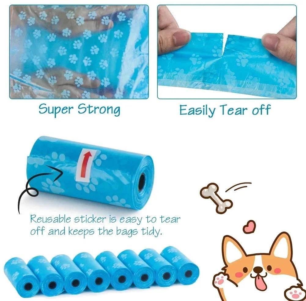 5 Rolls Biodegradable Pet Poop Bags with Dispenser - Eco-Friendly Waste Disposal - Paws &amp; Purrfections