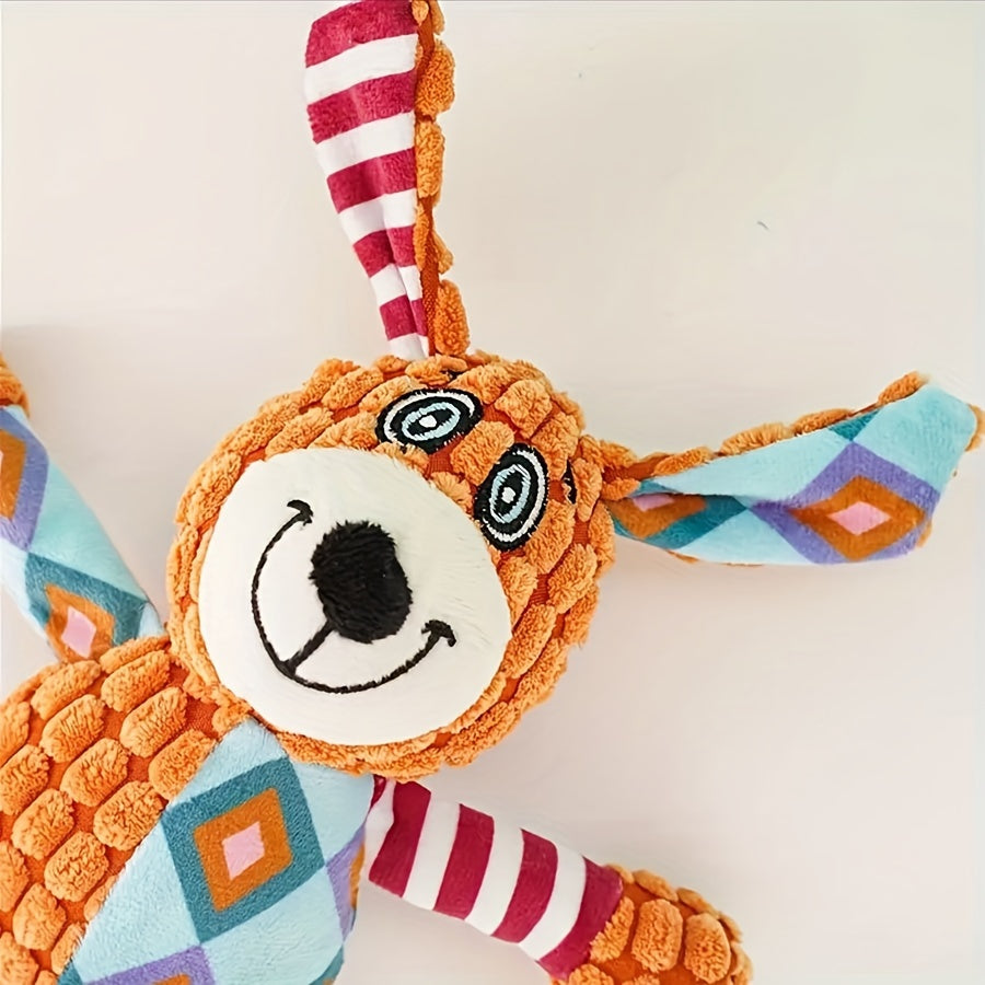 Squeaky Plush Dog Toy for Small to Medium Breeds - Durable Chew and Teething Plaything, No Batteries Required