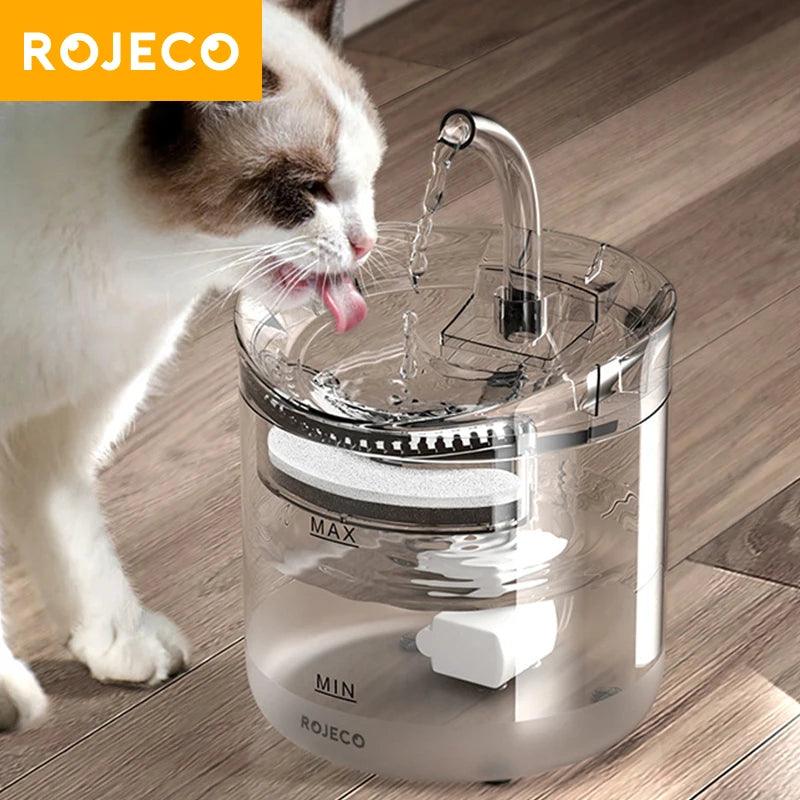 Automatic Cat Water Fountain - 2L Capacity with LCD Display for Pet Hydration - Paws &amp; Purrfections