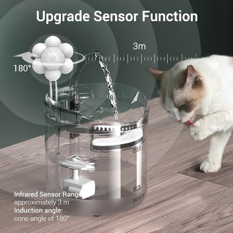 Automatic Cat Water Fountain - 2L Capacity with LCD Display for Pet Hydration - Paws &amp; Purrfections