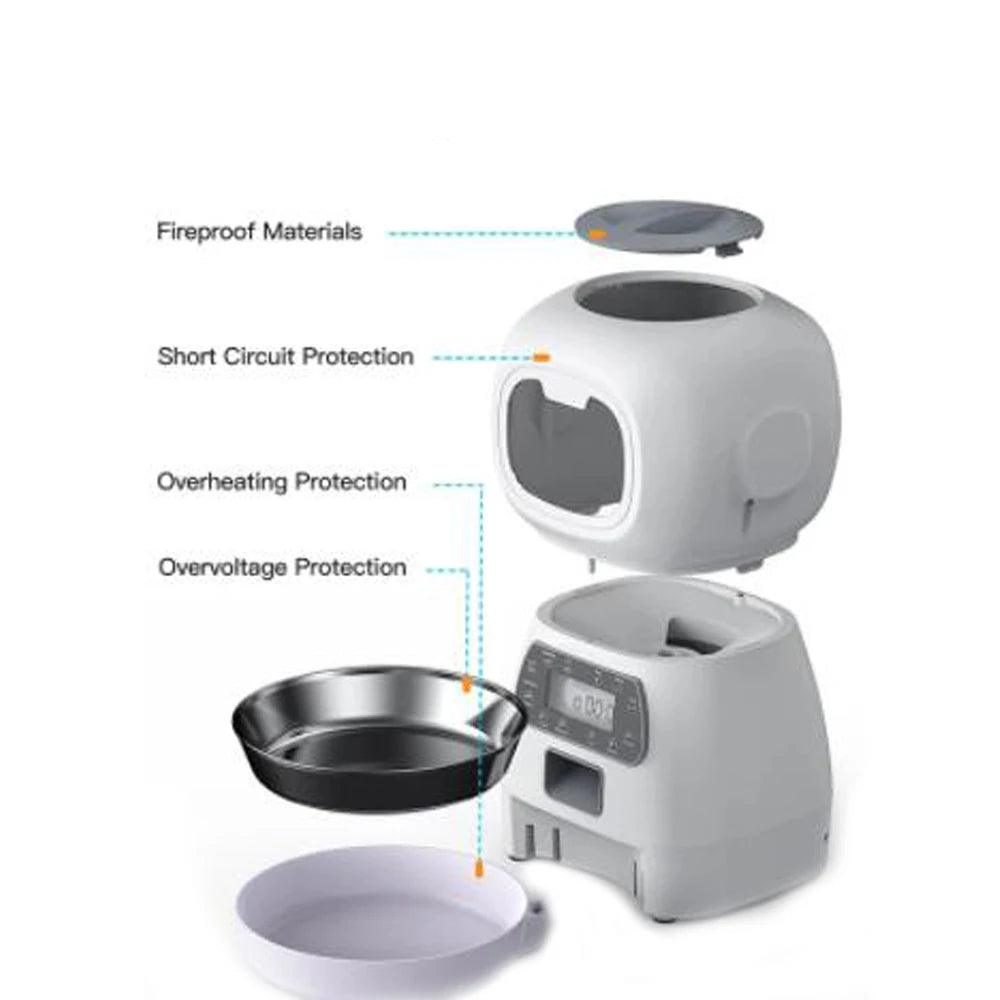 Automatic Feeder for Cats and Dogs - 3.5L Capacity with Scheduled Meals - Paws &amp; Purrfections