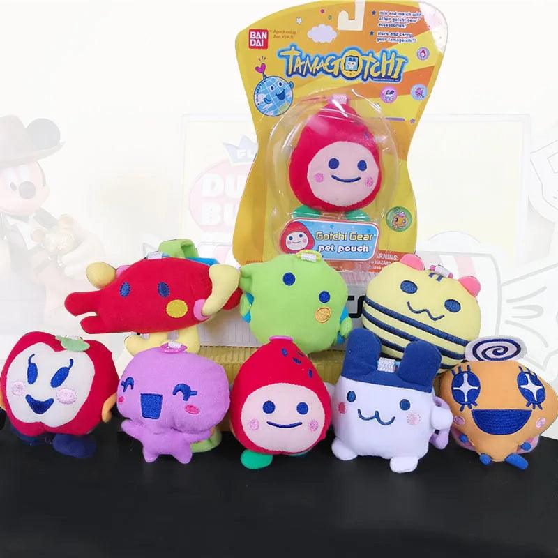 BANDAI Tamagotchi Keychain - Cute Plush Dolls &amp; Mini Pet Pouch for Kids Gifts - Paws &amp; Purrfections