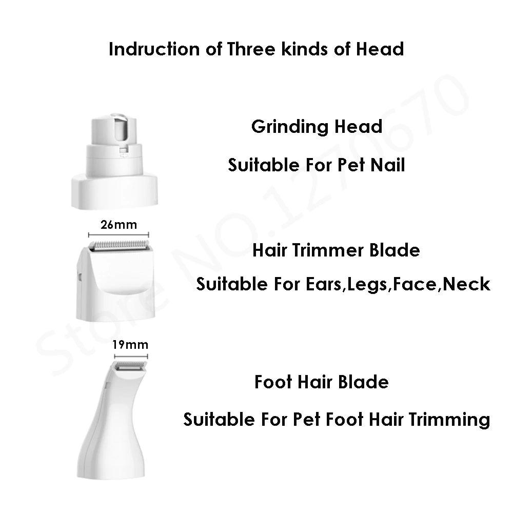 BaoRun 3 IN 1 Pet Grooming Kit - Rechargeable Clippers, Nail Grinder &amp; Hair Trimmer - Paws &amp; Purrfections