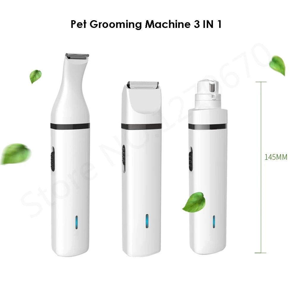 BaoRun 3 IN 1 Pet Grooming Kit - Rechargeable Clippers, Nail Grinder &amp; Hair Trimmer - Paws &amp; Purrfections