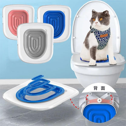 Best Plastic Cat Toilet Training Kit - Reusable Litter Mat &amp; Toilet Trainer for Cats and Puppies - Paws &amp; Purrfections