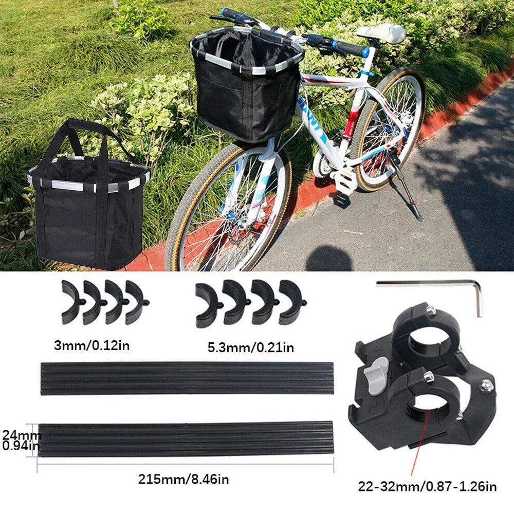 Bicycle Front Basket for Small Pets - 2-in-1 Detachable Carrying Pouch, 5kg Capacity - Paws &amp; Purrfections