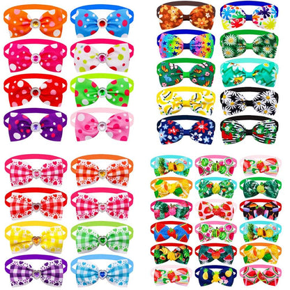 Bulk Summer Small Dog Bow Tie - Pet Grooming Bows and Bowties - Paws &amp; Purrfections