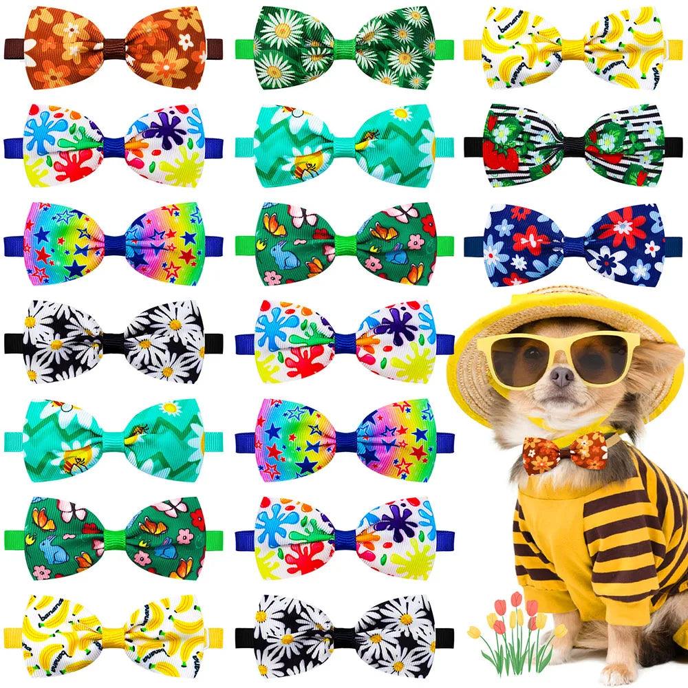 Bulk Summer Small Dog Bow Tie - Pet Grooming Bows and Bowties - Paws &amp; Purrfections