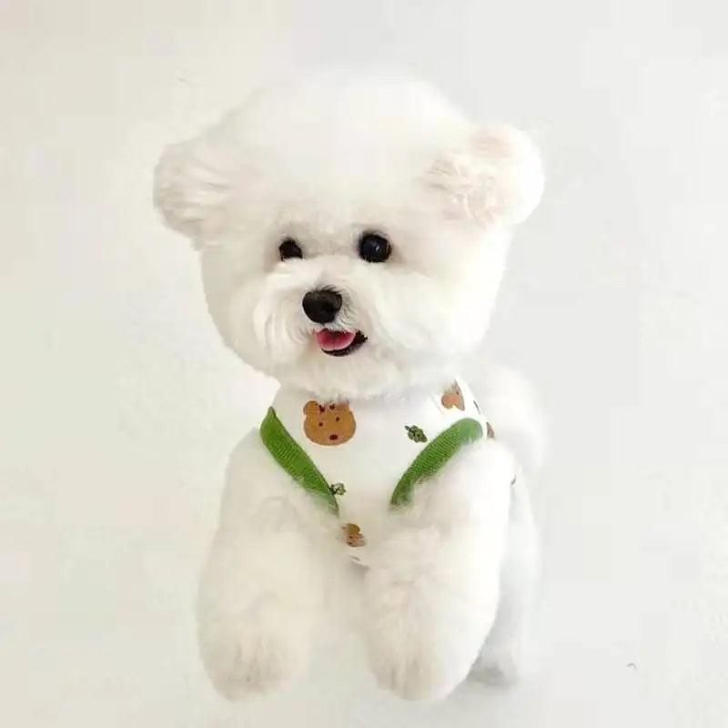 Cartoon Korean Style Dog Clothes - Thin and Light Vest T-shirt for Small Dogs - Paws &amp; Purrfections