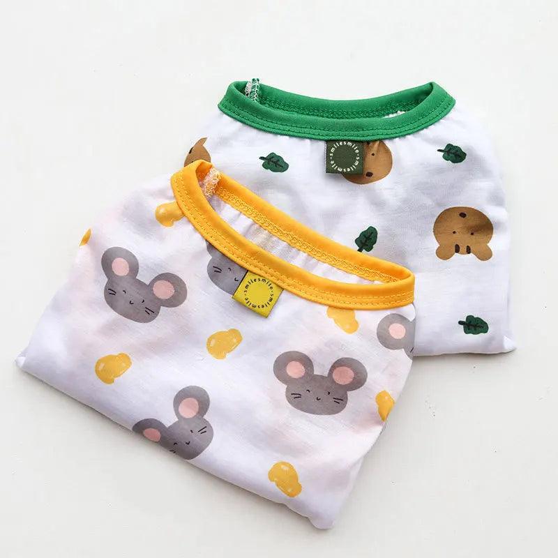 Cartoon Korean Style Dog Clothes - Thin and Light Vest T-shirt for Small Dogs - Paws &amp; Purrfections