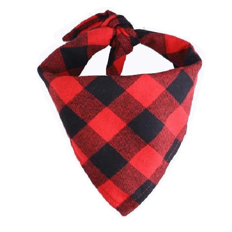 Classic Red Black Plaid Bandana - Paws &amp; Purrfections