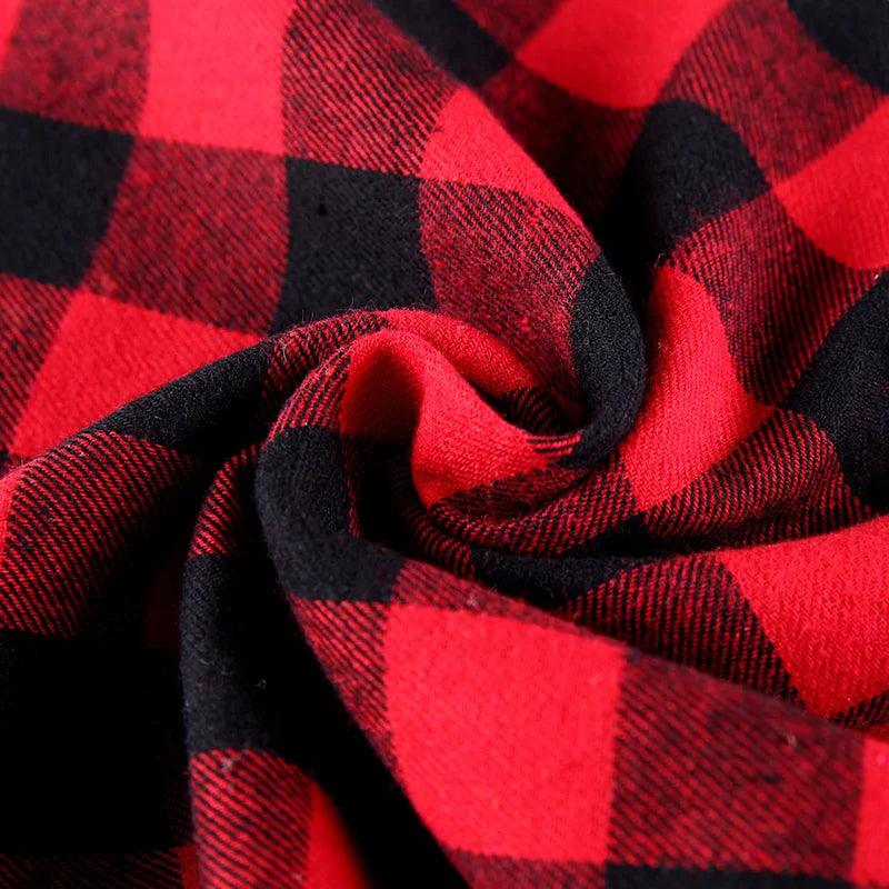 Classic Red Black Plaid Bandana - Paws &amp; Purrfections