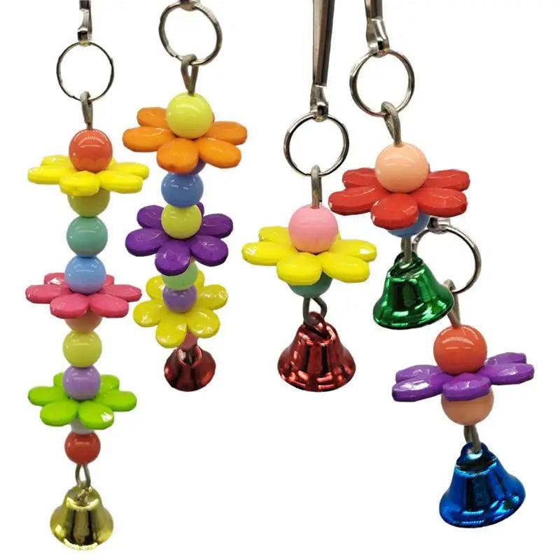 Colorful Acrylic Bird Chewing Toy - Long-Lasting Entertainment - Paws &amp; Purrfections