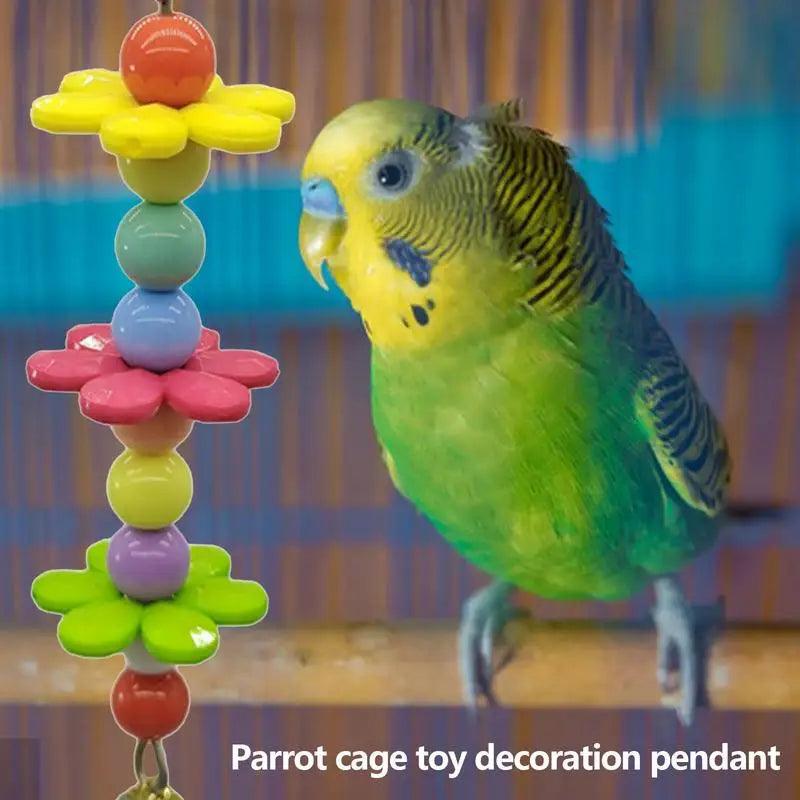 Colorful Acrylic Bird Chewing Toy - Long-Lasting Entertainment - Paws &amp; Purrfections