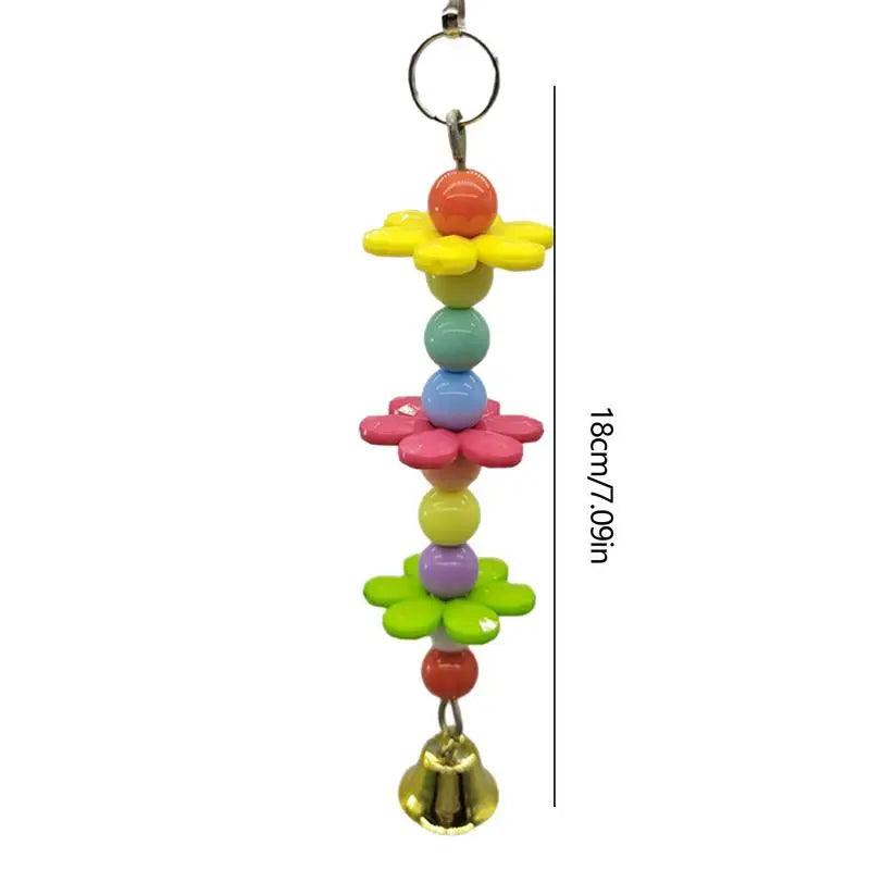 Colorful Acrylic Bird Chewing Toy - Long-Lasting Entertainment - Paws &amp; Purrfections