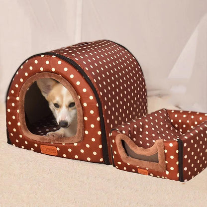 Comfortable Print Foldable Pet Bed - Paws &amp; Purrfections