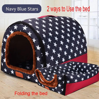 Comfortable Print Foldable Pet Bed - Paws &amp; Purrfections