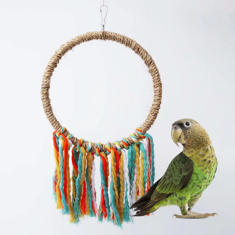 Cotton Rope Swing Ring - Paws &amp; Purrfections