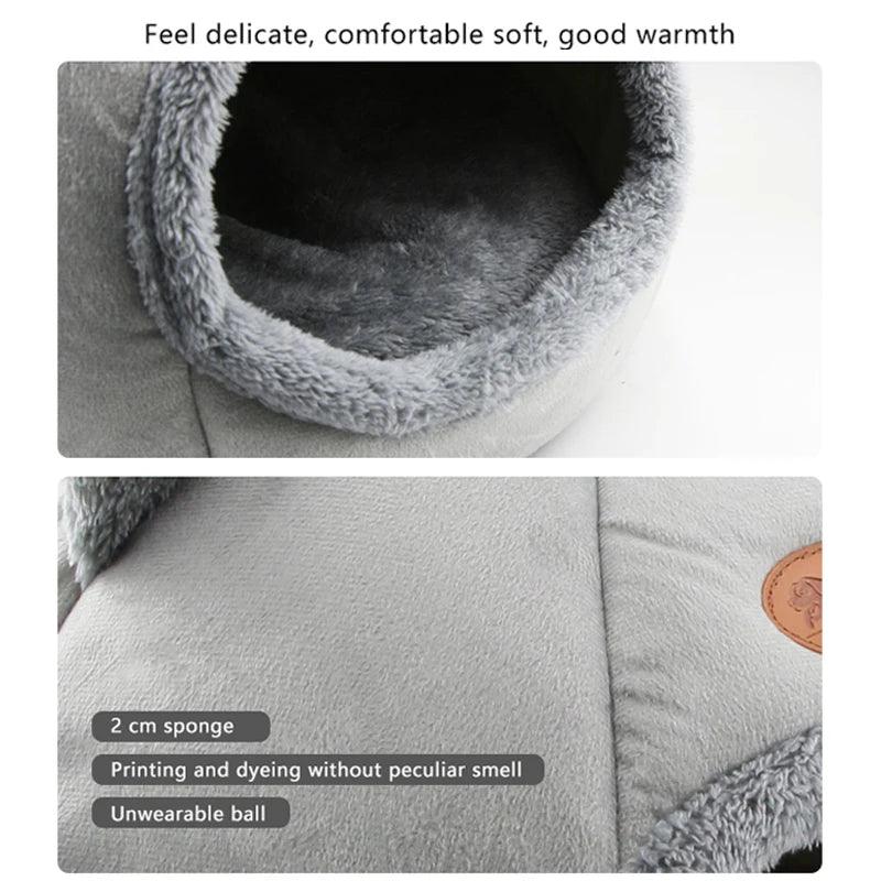 CozyCave Winter Comfort Bed: Snug Indoor Mat and Basket for Cats &amp; Kittens - Paws &amp; Purrfections