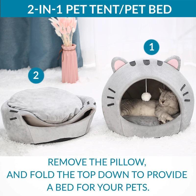 Cute Warm Cat Bed - Paws &amp; Purrfections