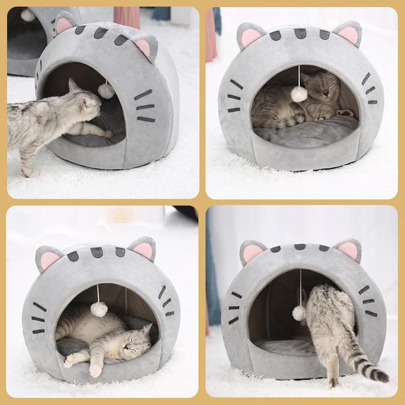 Cute Warm Cat Bed - Paws &amp; Purrfections