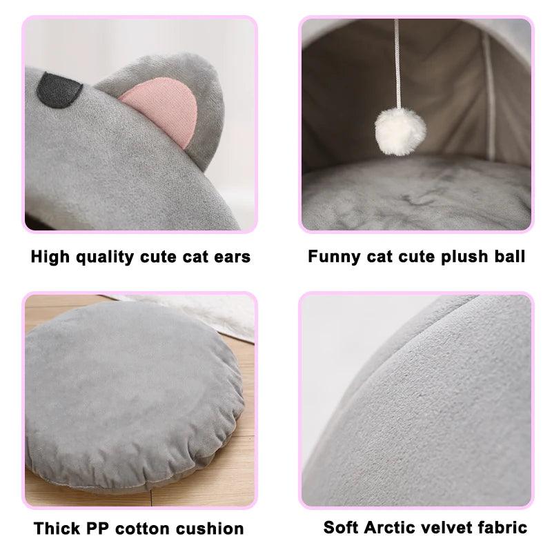 Cute Warm Cat Bed - Paws &amp; Purrfections