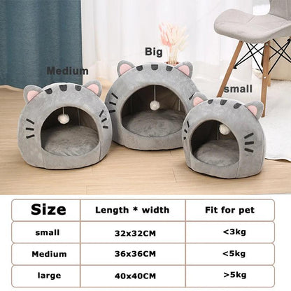 Cute Warm Cat Bed - Paws &amp; Purrfections