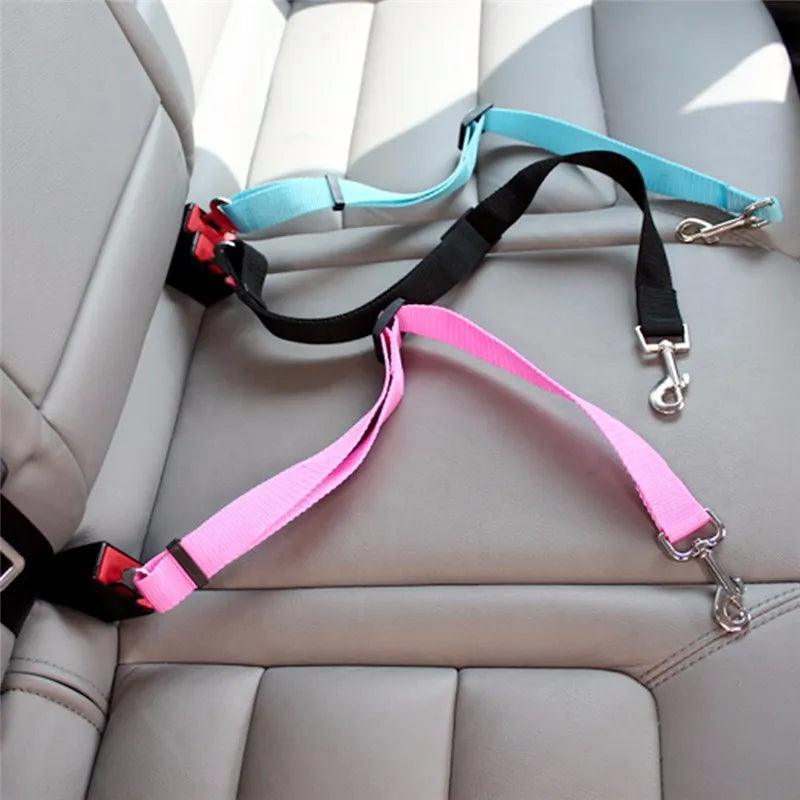 Dog Car Seat Belt Safety Protector Travel Pets Accessories Dog Leash Collar Breakaway Solid Car Harness - Paws &amp; Purrfections