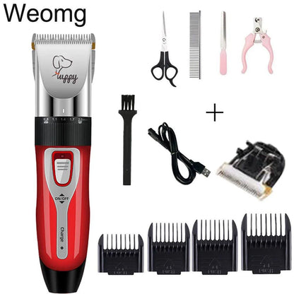 Dog Cat Clipper Hair Clippers Grooming Haircut Pet Shaver Full Set Pets Rechargeable Professional Cutter Shaver Cutting Machine - Paws &amp; Purrfections