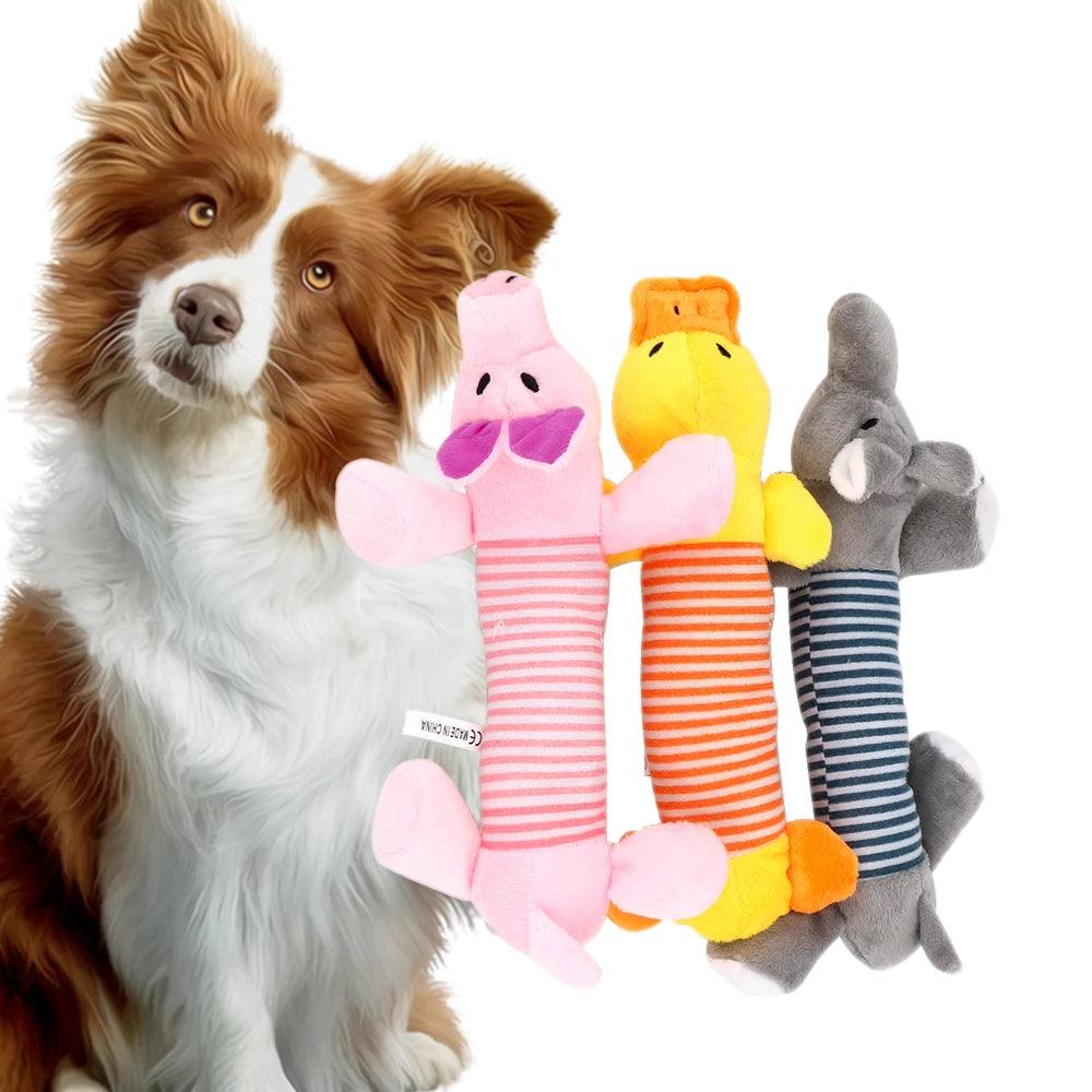 Dog Cat Fleece Toys Elephant Duck Pig Chicken Legs Pet Funny Plush Toys Fit for All Pets Popular Squeak Chew Sound Dolls - Paws &amp; Purrfections