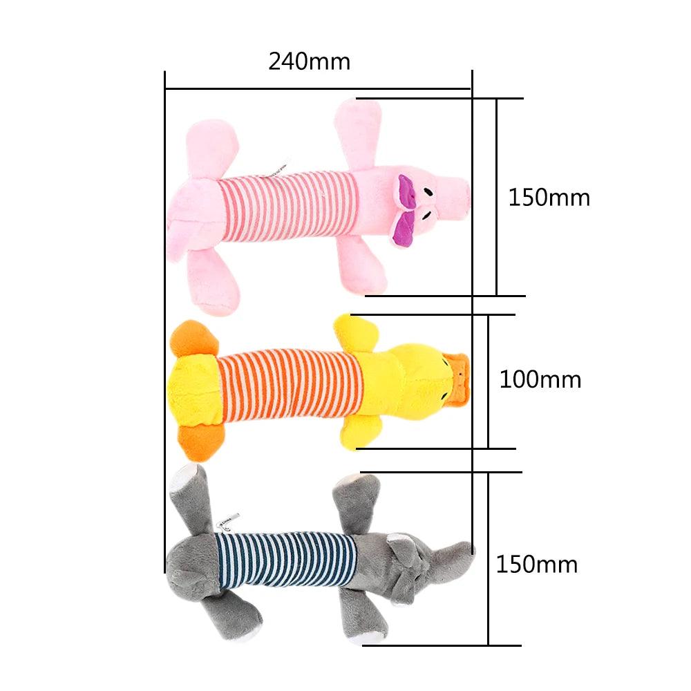 Dog Cat Fleece Toys Elephant Duck Pig Chicken Legs Pet Funny Plush Toys Fit for All Pets Popular Squeak Chew Sound Dolls - Paws &amp; Purrfections