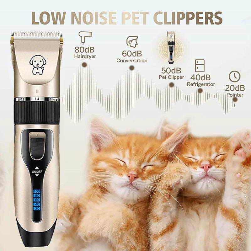 Dog Clipper Dog Hair Clippers Grooming (Pet/Cat/Dog/Rabbit) Haircut Trimmer Shaver Set Pets Cordless Rechargeable Professional - Paws &amp; Purrfections