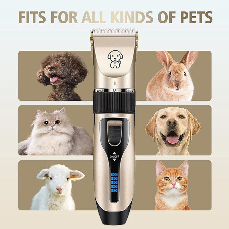 Dog Clipper Dog Hair Clippers Grooming (Pet/Cat/Dog/Rabbit) Haircut Trimmer Shaver Set Pets Cordless Rechargeable Professional - Paws &amp; Purrfections