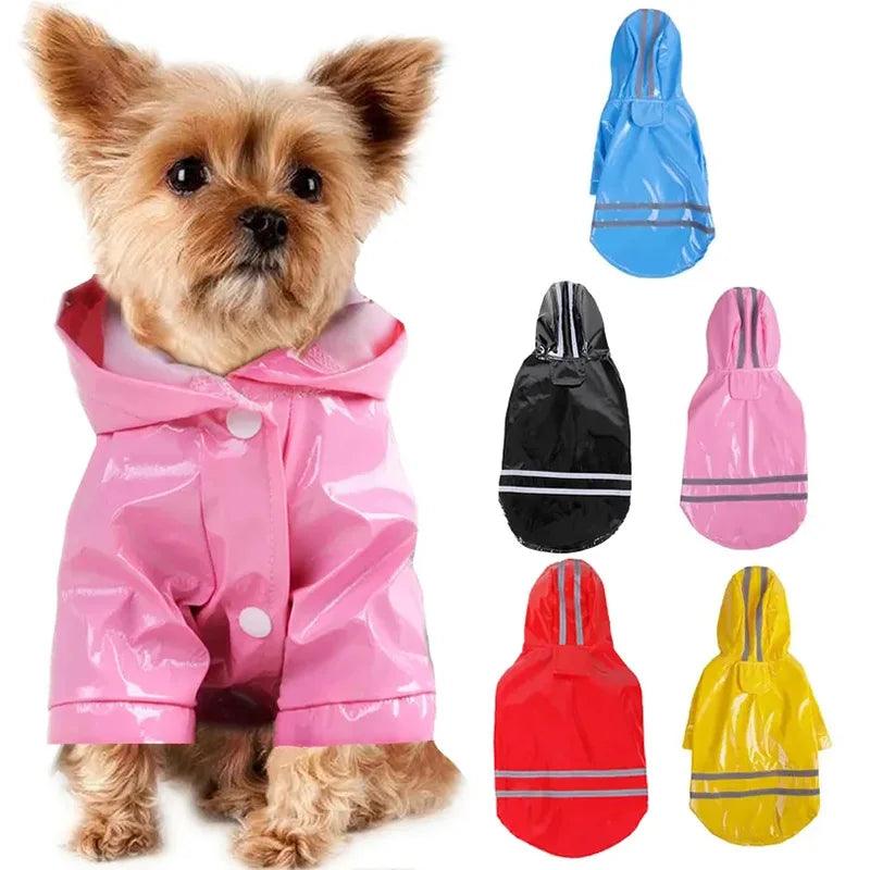 Dog Raincoat Reflective Waterproof Snowproof Pet Coat for Small Puppy Cats Raincoat Chihuahua Bulldog Pets Cape Poncho Costume - Paws &amp; Purrfections