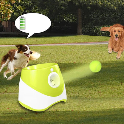 Dog Tennis Launcher Automatic Pet Dogs Chase Toy Mini Tennis Throwing Pinball Machine Fun Interactive Throw Rechargable Catapult - Paws &amp; Purrfections