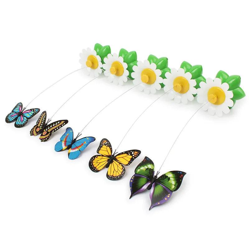 Electric Rotating Colorful Butterfly as Cat Toy - Paws &amp; Purrfections