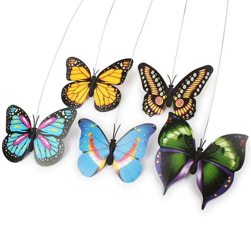 Electric Rotating Colorful Butterfly as Cat Toy - Paws &amp; Purrfections