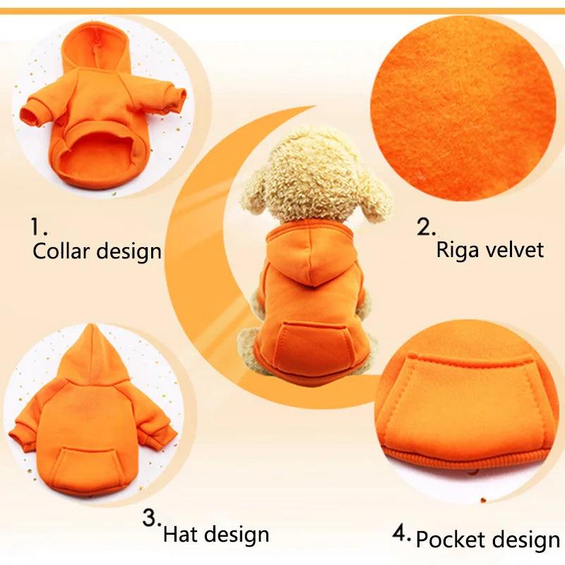 Fashion Pet Clothes For Dogs Coat Jackets Cotton Hoodies Dog Clothes Puppy Pet Overalls For Dogs Cat Clothing Pets Outfit S225 - Paws &amp; Purrfections