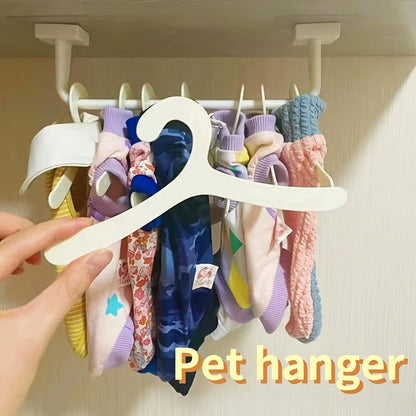 10pcs Invisible Pet Clothes Hangers - Durable PVC, All-Season Dog &amp; Cat Apparel Stretchers, Medium/Small Sizes