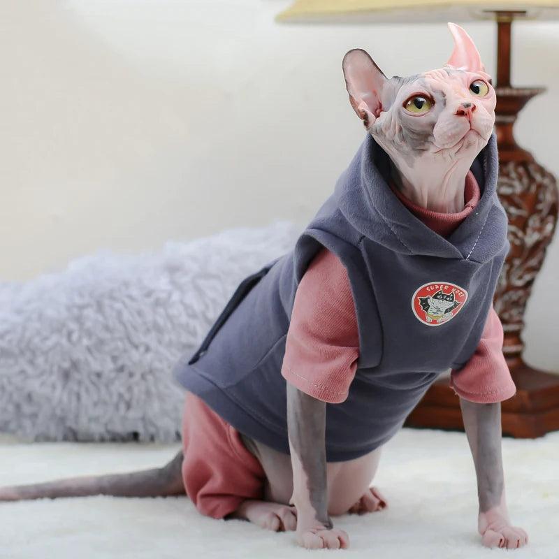 Fleece Sweatshirt Vest - Paws &amp; Purrfections