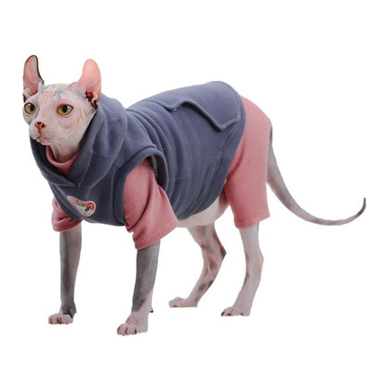 Fleece Sweatshirt Vest - Paws &amp; Purrfections