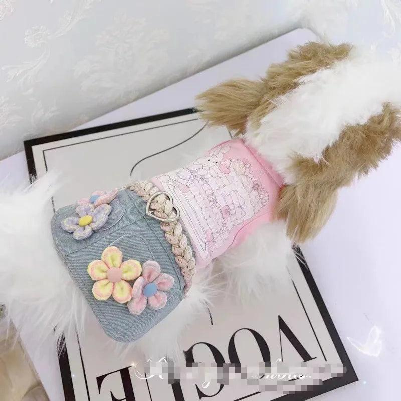 Flower Dress Pet Dog Clothes Fashion Clothing Dogs Super Small Cute Chihuahua Print Summer Pink Mascotas - Paws &amp; Purrfections