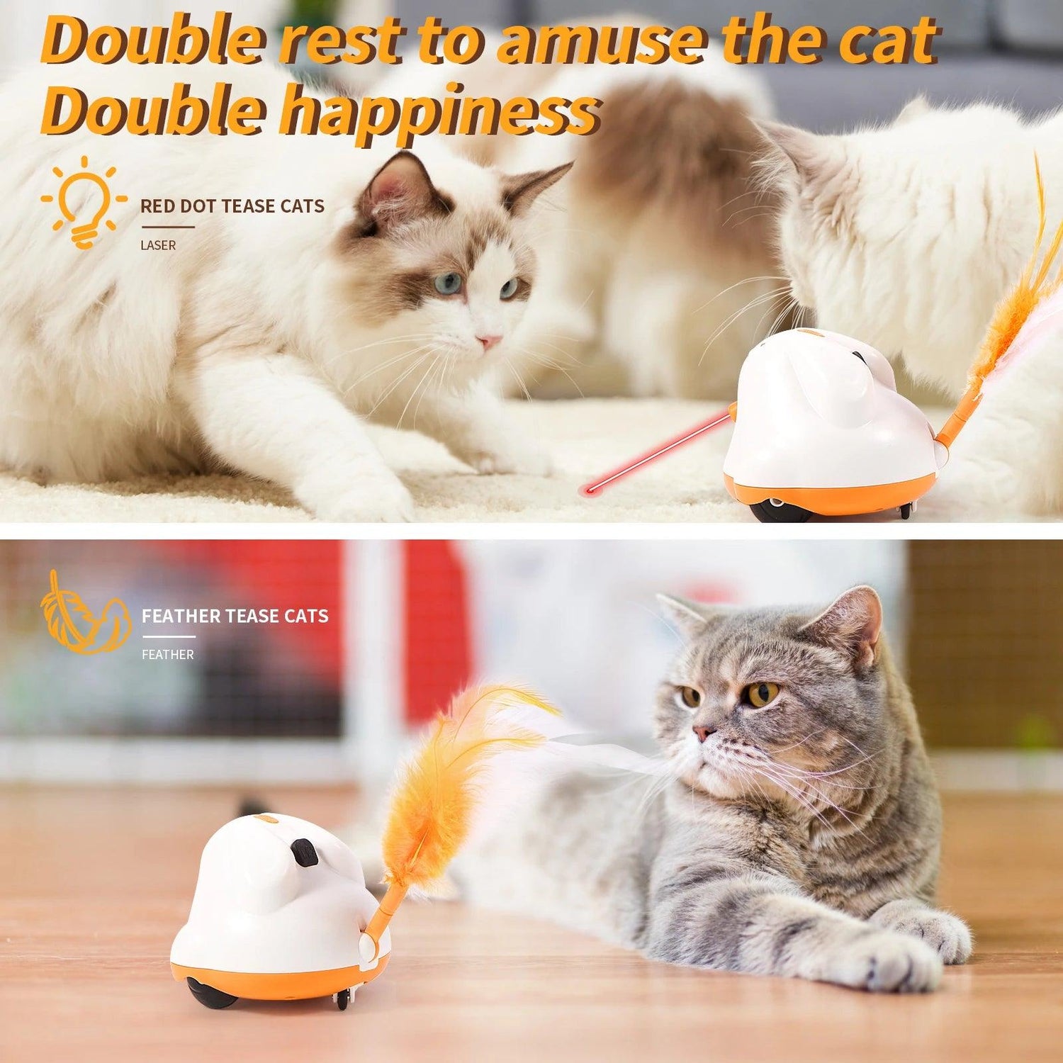 Innovative Automatic Cat Toy - Smart Sensor Interactive Play - Paws &amp; Purrfections