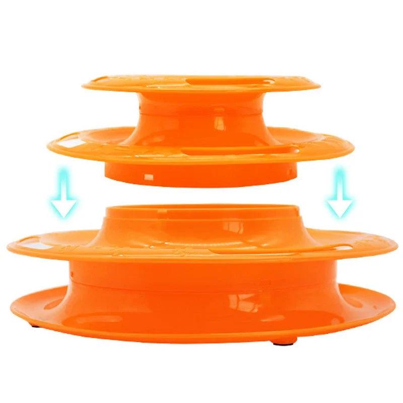 Interactive Tower Cat Toy Turntable Roller Balls Toys for Cats Kitten Teaser Puzzle Track Toy Pets Training Supplies Accessories - Paws &amp; Purrfections