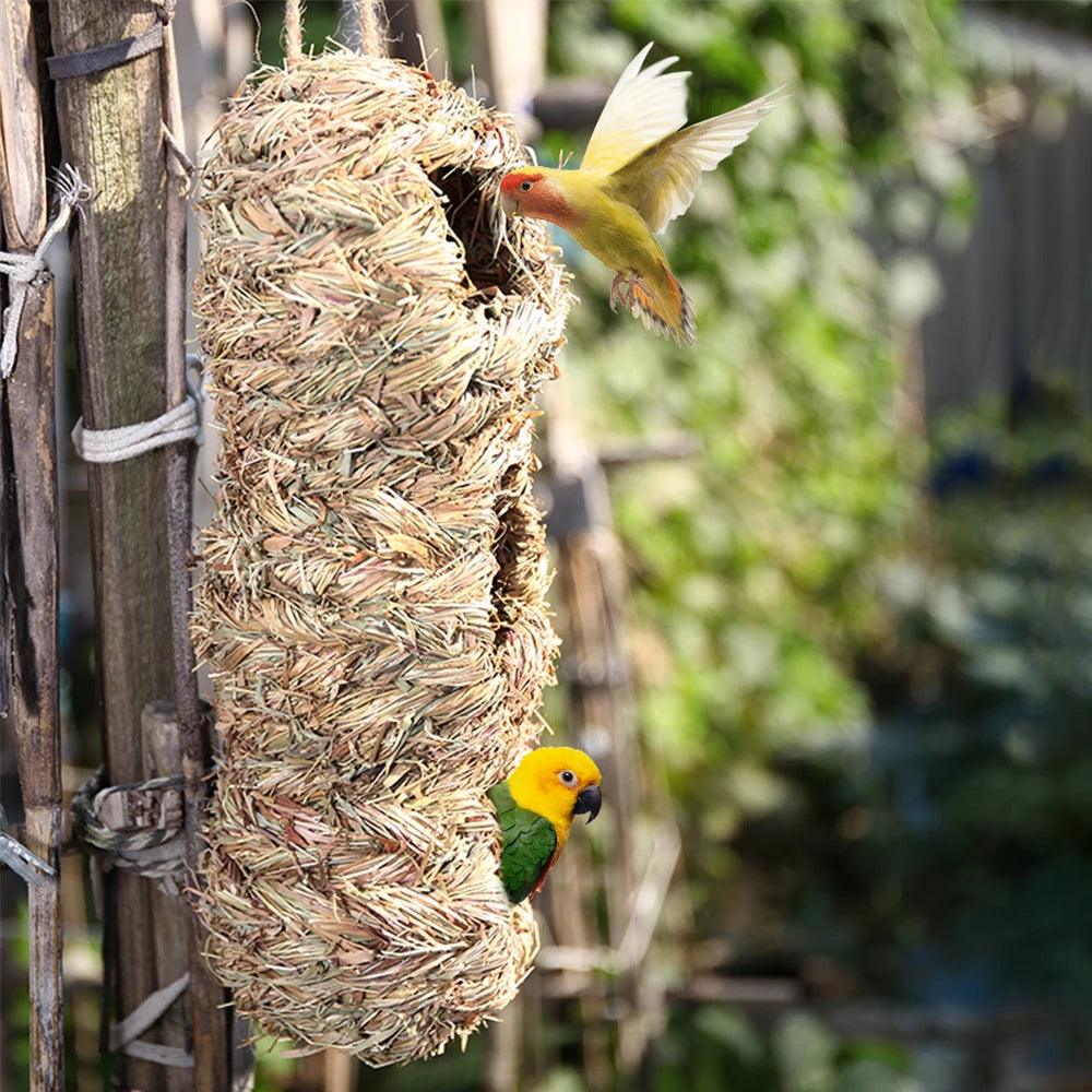 Natural Grass Bird House - Paws &amp; Purrfections