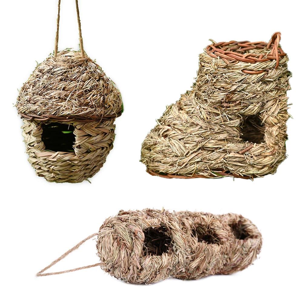 Natural Grass Bird House - Paws &amp; Purrfections