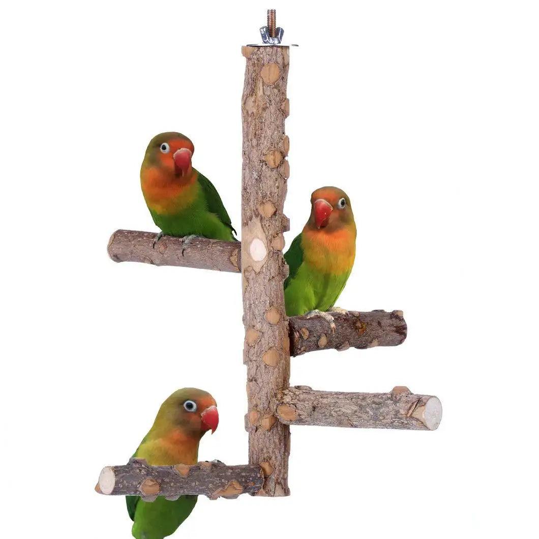 Natural Wooden Birds Perch - Paws &amp; Purrfections