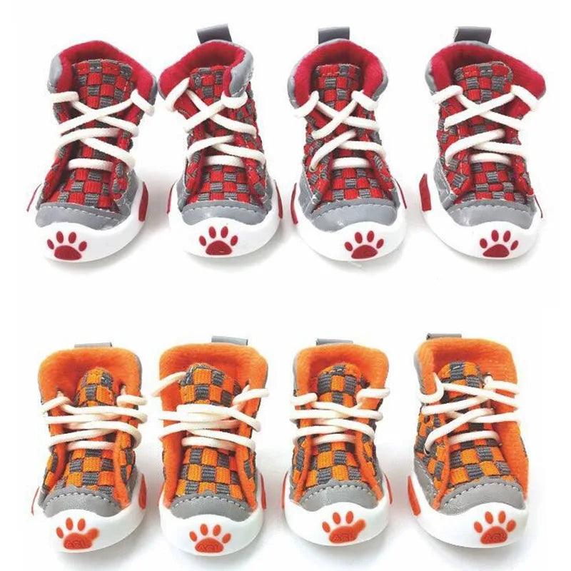 New Design 4pcs/Set Pet Dog Shoes Small Dog Puppy Boots Football Style Cheap Dog Summer Shoes For Small Pets Four Colors - Paws &amp; Purrfections