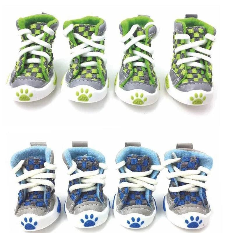 New Design 4pcs/Set Pet Dog Shoes Small Dog Puppy Boots Football Style Cheap Dog Summer Shoes For Small Pets Four Colors - Paws &amp; Purrfections